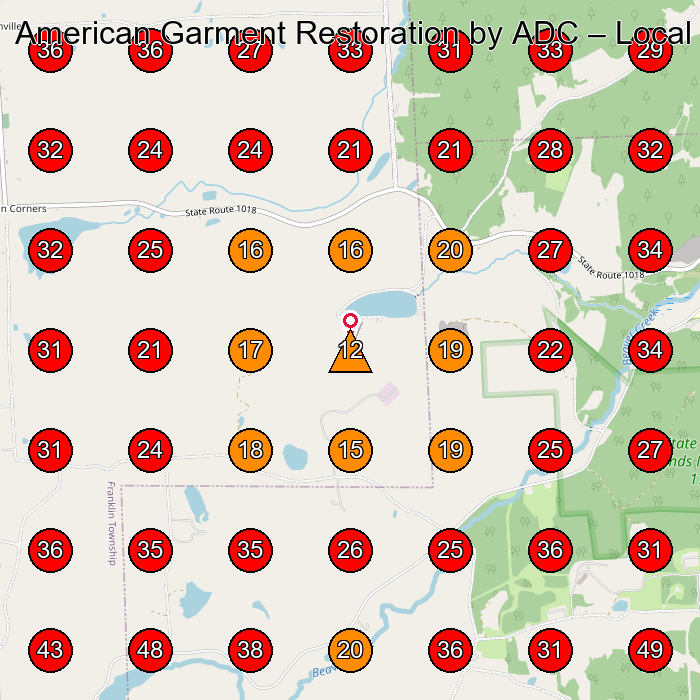 American Garment Restoration by ADC GeoGrid visibility map for Health Insurance Agency in None